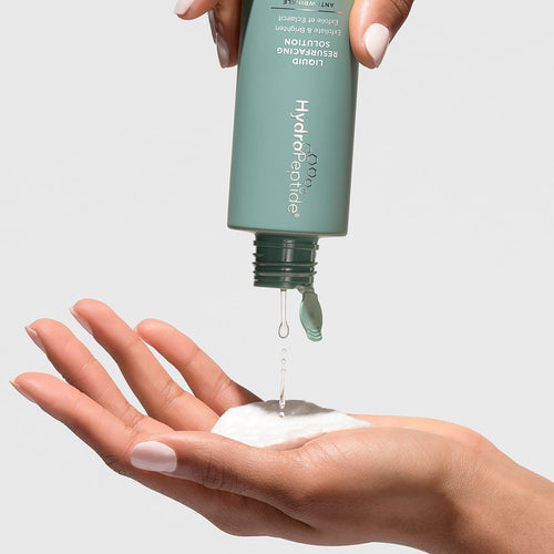 Toepassing van Liquid Resurfacing Solution op de huid